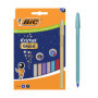 Pack de 7 Stylos-Bille BIC Cristal Glacé Rechargeables Multicolores