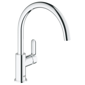 Mitigeur Évier Chromé Bauedge Grohe avec Bec Haut et Pivotant 360°