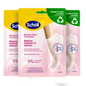 Masque Nourrissant pour Pieds à l'Huile de Coco - Lot de 3