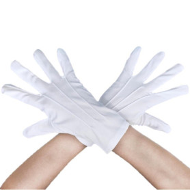 Gants Blancs en Coton pour Déguisement de Noël - Jonami