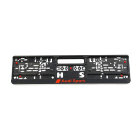 Support de Plaque d'Immatriculation Audi Sport Noir/Rouge 520x110 mm