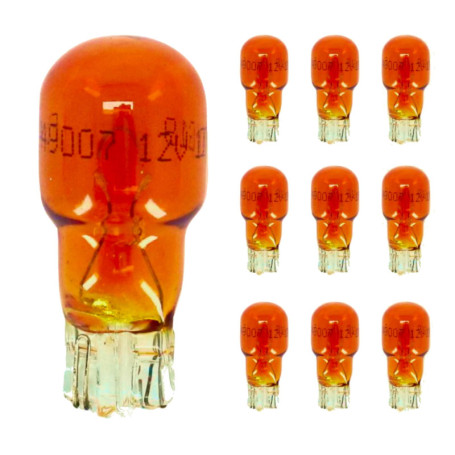Ampoule Clignotante 12V 10W T13 W2.1x9.5d Orange pour Véhicules