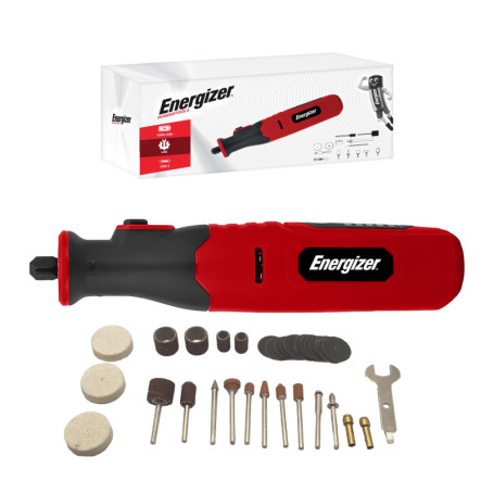 Meuleuse de Précision Sans Fil Energizer - Outil Multifonction Compact avec 40 Accessoires