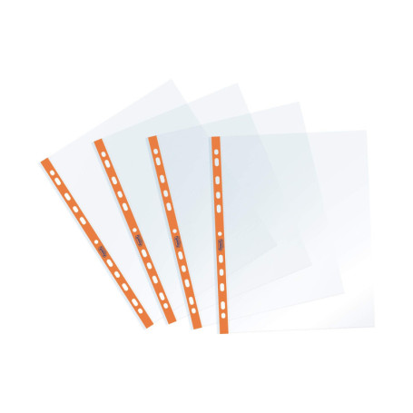 Lot de 25 Pochettes Transparentes A4 Favorit avec Perforation Universelle