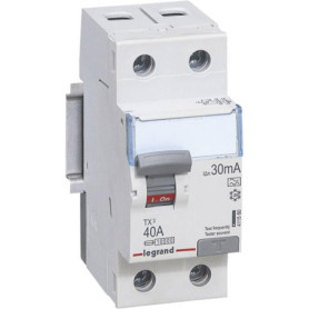 Disjoncteur Résiduel Legrand TX3 FI 40A 2P 30mA Noir