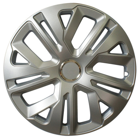 Enjoliveurs Universels CORA 15 Pouces - Lot de 4 en Gris Aluminium