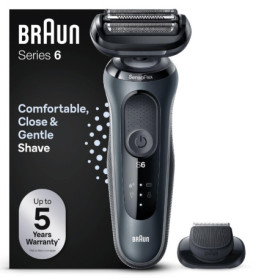 Rasoir Électrique Braun Series 6 avec Tondeuse de Précision - Gris