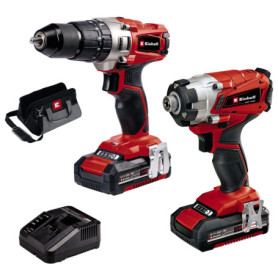 Kit Perceuse Visseuse sans Fil Einhell TE-CD 18/2 Li avec Clé à Chocs TE-CI 18/1 Li