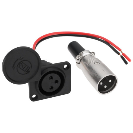 Câble de Charge XLR 3 Broches pour Scooter et Fauteuil Roulant