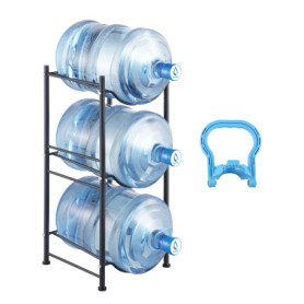 Support à Bonbonnes d'Eau 3 Niveaux VEVOR - Rangement Pratique Noir