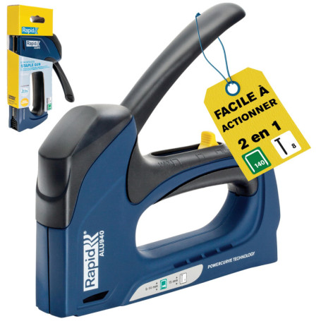 Agrafeuse Manuelle Rapid ALU940 avec Technologie Powercurve