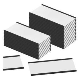 Lot de 30 porte-étiquettes magnétiques AWAOVV avec protection en PVC