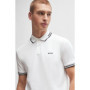 Polo Slim Fit en Coton Stretch BOSS Paul pour Hommes - Blanc