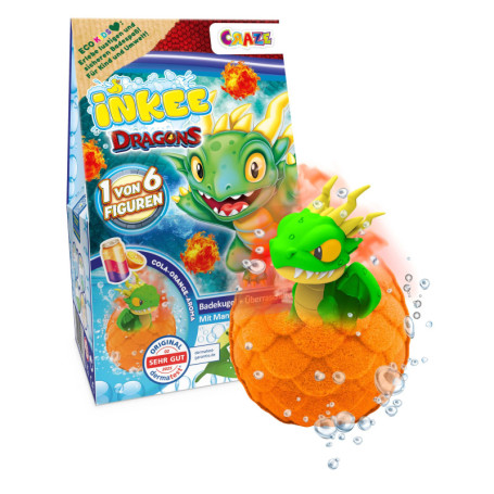 Bombe de Bain Surprise Dragon INKEE - Parfum Orange Cola pour Enfants