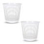 Lot de 2 Poubelles de Bureau Blanc 18L - Corbeilles Pratiques