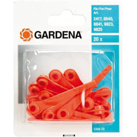 Lames de rechange RotorCut Gardena pour tondeuse à gazon - Lot de 20