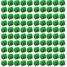 100PCS Connecteurs à Vis pour PCB - Bornier 2 Broches 5mm Vert