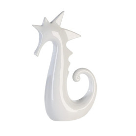 Figurine Hippocampe en Céramique Émaillée - Décoration Intérieure Élégante