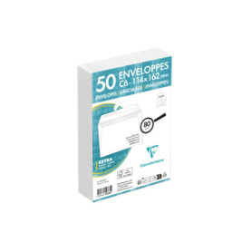 Enveloppes Blanches Auto-Adhésives C6 Clairefontaine - Paquet de 50