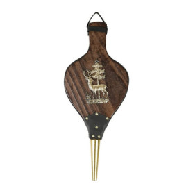 Soufflet de Cheminée COGEX Modèle CERF en Bois et Simili Cuir