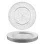 Set de 6 Assiettes en Plastique Argentées Réutilisables Ø23 cm