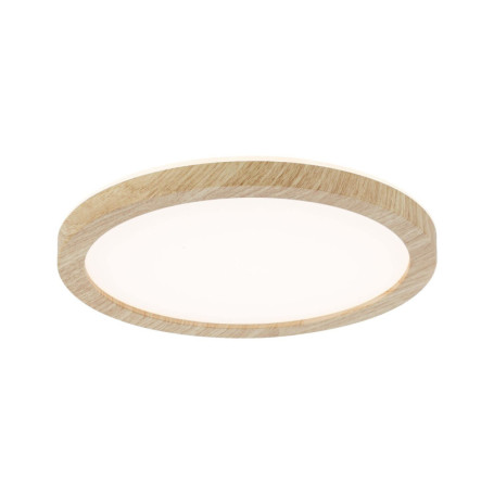 Panneau LED Atria Shine Paulmann - Plafonnier Rond Bois 11,2W 850lm IP44