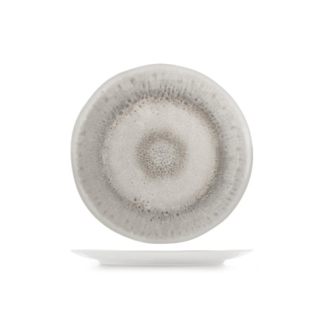 Lot de 6 assiettes plates en mélamine grises H&H - Résistantes et légères