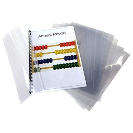 Pavo - Boîte de 100 Couvertures de Reliure A4 Transparent en Polypropylène