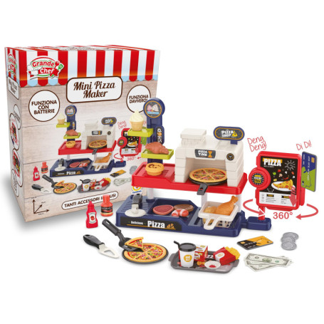 Teorema Giocattoli Mini Pizzeria - Ensemble de Cuisine Interactif pour Enfants