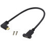 Câble USB Type C 3.1 Mâle à Femelle 90 Degrés pour Montage sur Panneau - 0.3M