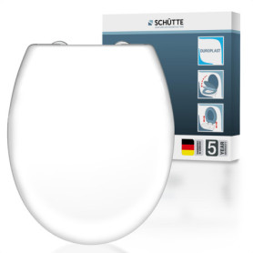 Abattant WC Schütte avec Système d'Abaissement Automatique - Couvercle Amovible