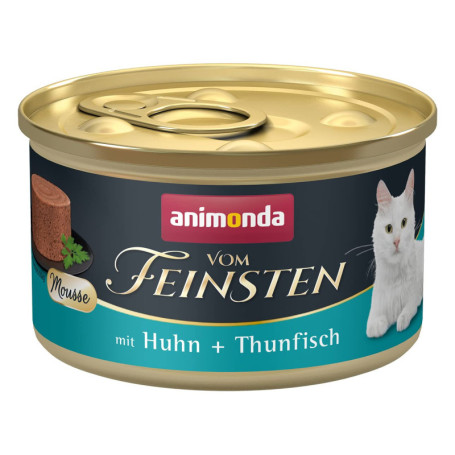Animonda Vom Feinsten Mousse pour Chat Adulte - Poulet et Thon - 12 x 85g