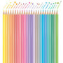 Crayons de Couleur Pastels Color'Peps - Pochette de 24 Crayons Ergonomiques en Bois