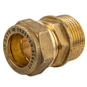Raccord à Anneau de Serrage en Laiton 22 mm x 1/2" AG - Étanchéité pour Eau Potable