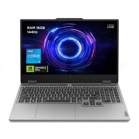 Lenovo LOQ 15IRX10 - Ordinateur Portable Gaming 15.6'' FHD 144Hz - Intel i5, 16Go RAM, 512Go SSD, RTX 5060
