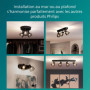 Plafonnier Philips Sleet Spot 3 Têtes Noir avec Installation Facile
