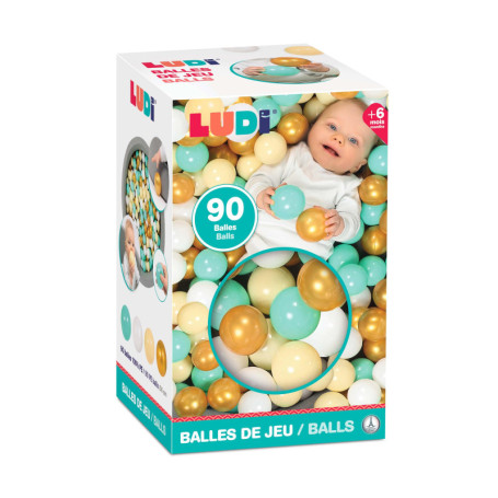 Ludi - Lot de 90 Balles de Jeu Colorées pour Bébé