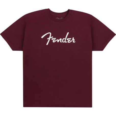 T-Shirt Fender Logo Spaghetti - Couleur Sang de Bœuf