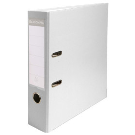 Exacompta Carton de 20 Classeurs à Levier A4 Blanc - Dos 80 mm