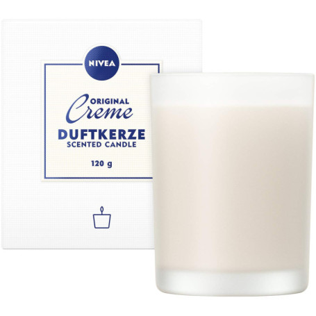 Bougie Parfumée NIVEA Crème Originale - 120 g en Pot Verre