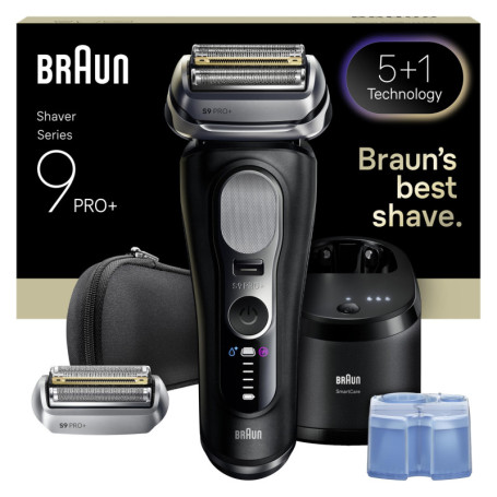 Rasoir Électrique Braun Series 9 PRO+ 9660CCPS Noir avec Station de Nettoyage