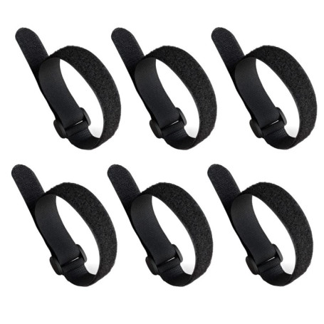 Aiqeer Sangles de Câble Réutilisables Noir - 30 Pièces de 20 cm pour Gestion des Câbles