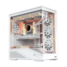 Boîtier PC Gamer Abysm Gaming Arian Frame A400 - Tour ATX avec Ventilateurs ARGB et Verre Trempé