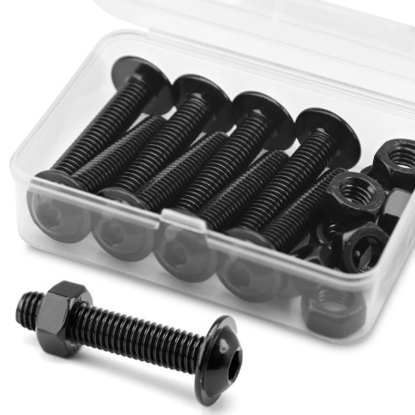 Kit de Vis et Boulons M8 en Acier Inoxydable Noir - 8 Ensembles