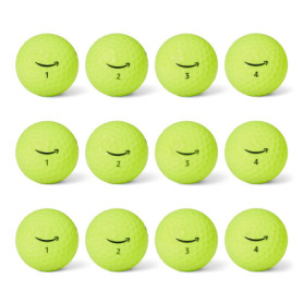 Lot de 12 Balles de Golf Jaunes Amazon Basics - Noyau Souple