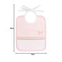 Bavoir Doux à Broder Motif Losanges Rose pour Bébé - Made in Italy