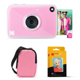 Kodak Printomatic+ Appareil Photo Instantané 10MP avec Étui et Papier Photo Zink - Rose