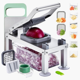 VEVOR Mandoline Multifonctionnelle avec 8 Lames en Acier Inoxydable