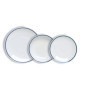 Service de Vaisselle Tognana AZ Fascetta Bleu - 18 Pièces pour 6 Personnes en Porcelaine
