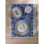 Service de Vaisselle Tognana AZ Fascetta Bleu - 18 Pièces pour 6 Personnes en Porcelaine